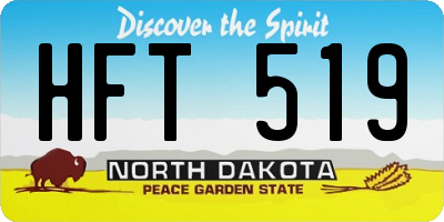 ND license plate HFT519