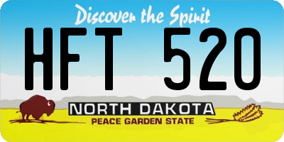 ND license plate HFT520