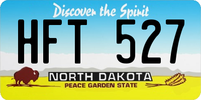 ND license plate HFT527