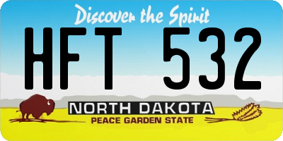 ND license plate HFT532