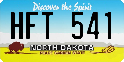 ND license plate HFT541