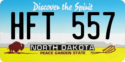 ND license plate HFT557