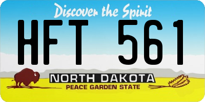 ND license plate HFT561