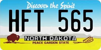 ND license plate HFT565