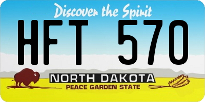 ND license plate HFT570