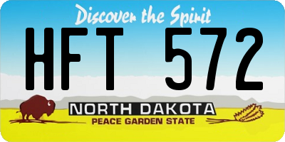 ND license plate HFT572