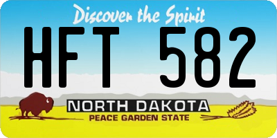 ND license plate HFT582