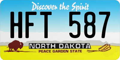 ND license plate HFT587