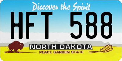 ND license plate HFT588