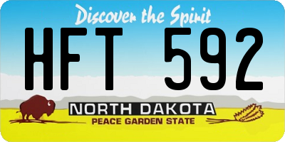 ND license plate HFT592