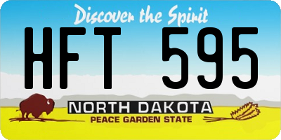 ND license plate HFT595