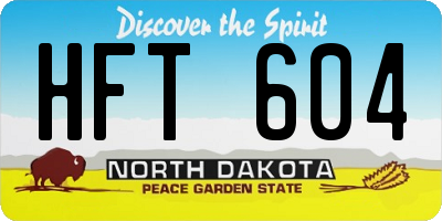 ND license plate HFT604