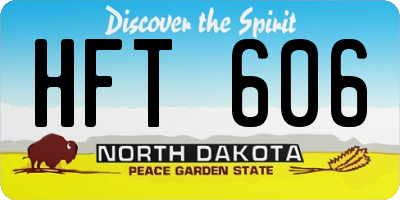 ND license plate HFT606