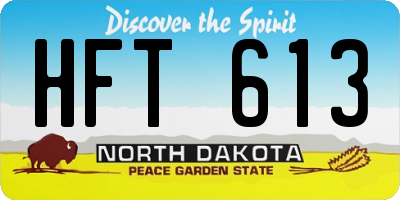 ND license plate HFT613