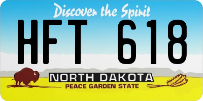 ND license plate HFT618