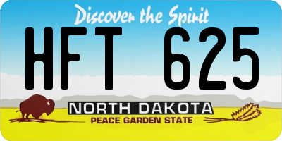 ND license plate HFT625