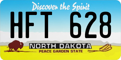 ND license plate HFT628