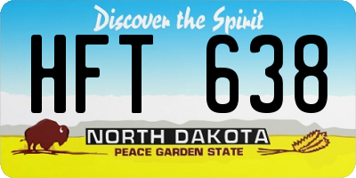ND license plate HFT638