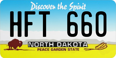 ND license plate HFT660
