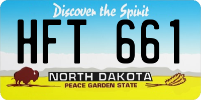 ND license plate HFT661
