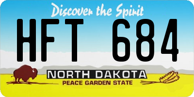 ND license plate HFT684