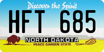 ND license plate HFT685