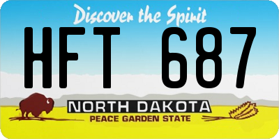 ND license plate HFT687