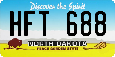 ND license plate HFT688