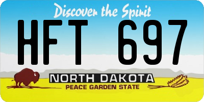 ND license plate HFT697