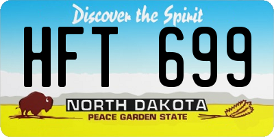 ND license plate HFT699