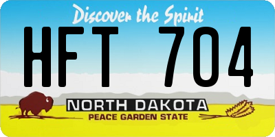 ND license plate HFT704