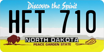 ND license plate HFT710