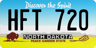ND license plate HFT720
