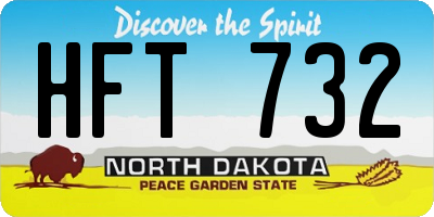 ND license plate HFT732