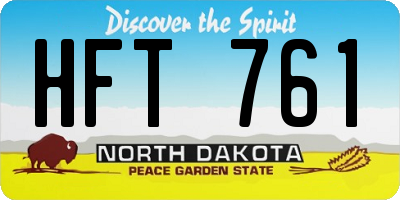 ND license plate HFT761