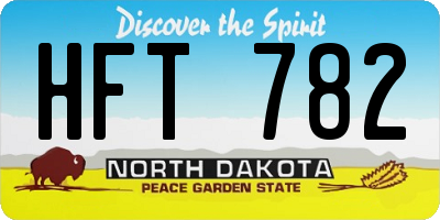 ND license plate HFT782
