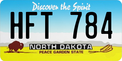 ND license plate HFT784