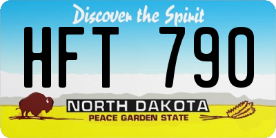 ND license plate HFT790