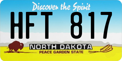 ND license plate HFT817