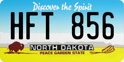 ND license plate HFT856