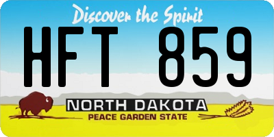 ND license plate HFT859