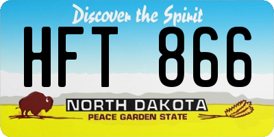 ND license plate HFT866