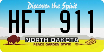 ND license plate HFT911