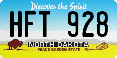 ND license plate HFT928