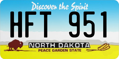 ND license plate HFT951