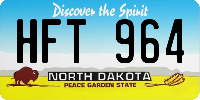 ND license plate HFT964