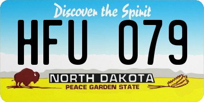 ND license plate HFU079