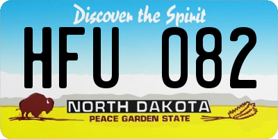 ND license plate HFU082