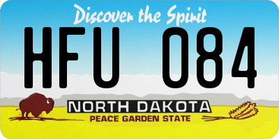 ND license plate HFU084