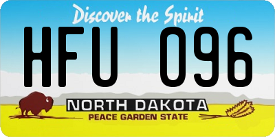 ND license plate HFU096